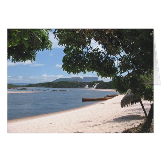 Sandy Beach Venezuela Jungle Landscape Card