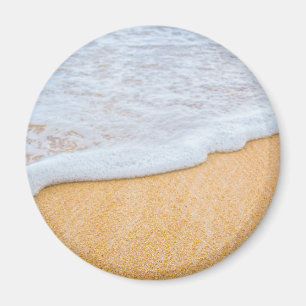 Sandy Beach with Foamy Surf  Magnet