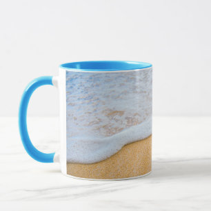 Sandy Beach with Foamy Surf Mug
