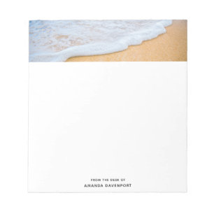 Sandy Beach with Foamy Surf Notepad