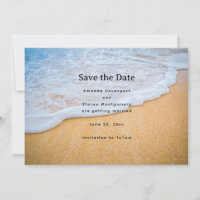 Sandy Beach with Foamy Surf Wedding