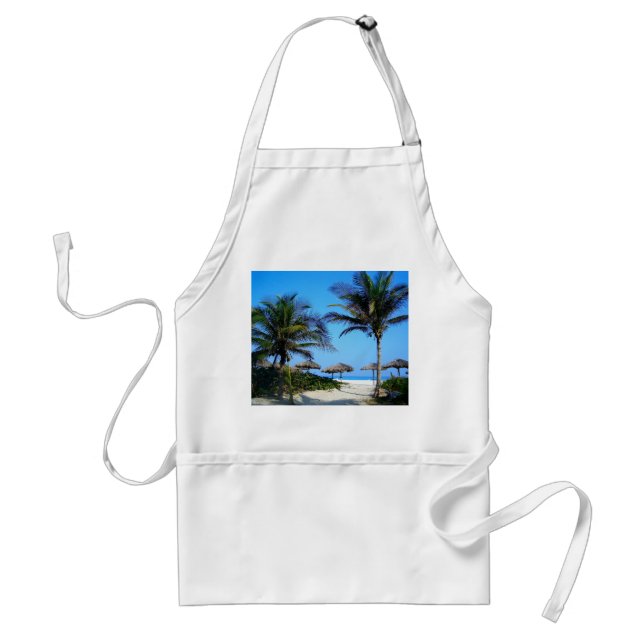 Sandy Beach With Palm Trees and An Ocean View Standard Apron (Front)