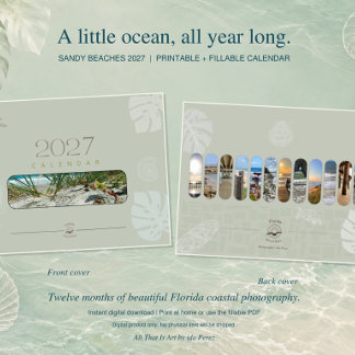 Sandy Beaches 2027 Calendar