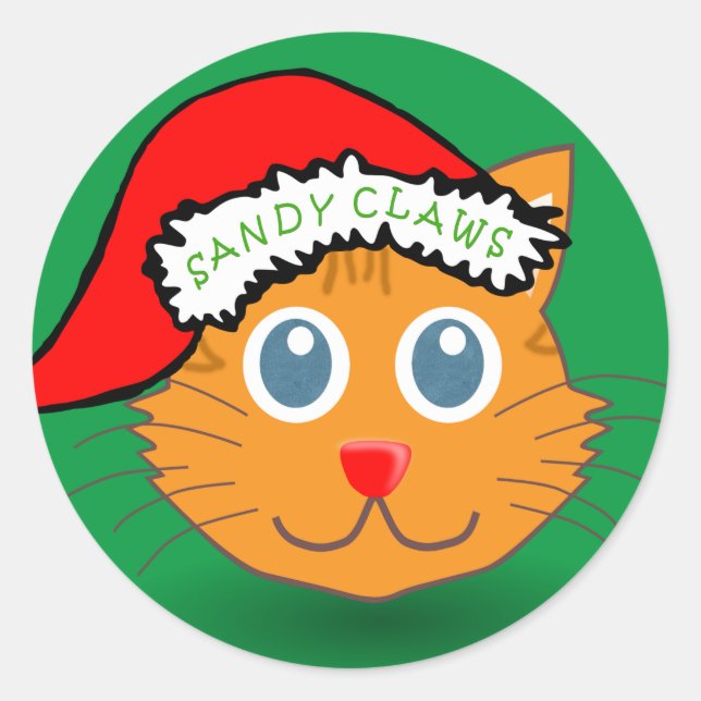 Sandy Claws Classic Round Sticker (Front)