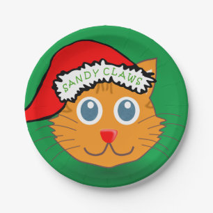 Sandy Claws Paper Plate