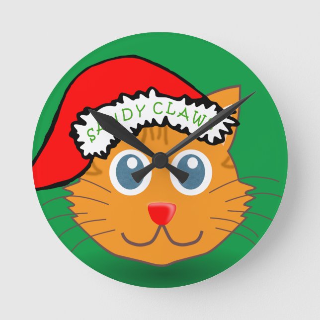 Sandy Claws Round Clock (Front)