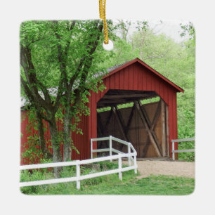 Sandy Creek Covered Bridge Ceramic Ornament
