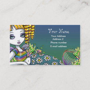 "Sandy" Cute Rainbow Fairy Mermaid Business Cards