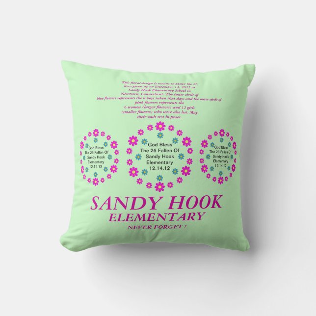 Sandy Hook Elementary Never Forget ! Cushion (Front)