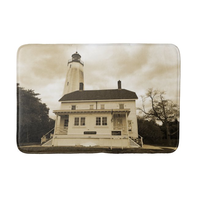 Sandy Hook Lighthouse Bath Mat (Front)
