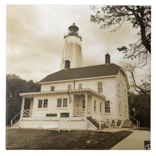 Sandy Hook Lighthouse Ceramic Tile