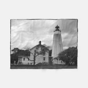 Sandy Hook Lighthouse Fleece Blanket