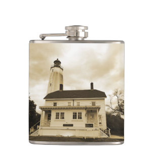 Sandy Hook Lighthouse Hip Flask