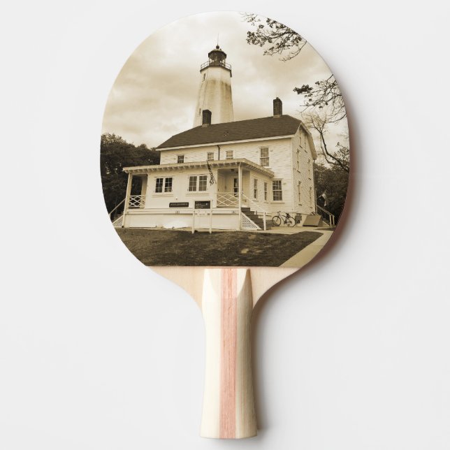 Sandy Hook Lighthouse Ping Pong Paddle (Front)