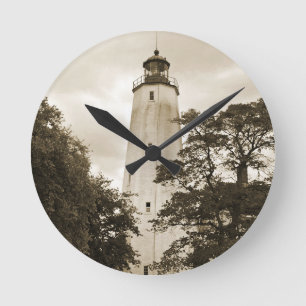 Sandy Hook Lighthouse Round Clock