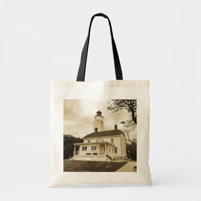 Sandy Hook Lighthouse Tote Bag (Front)