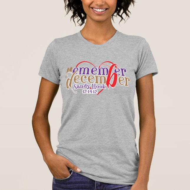 Sandy Hook Memorial-Remember December T-Shirt (Front)