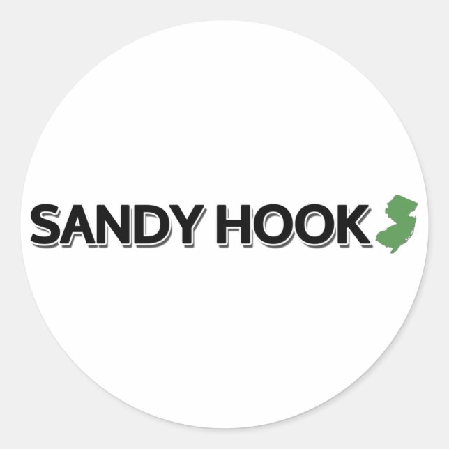 Sandy Hook, New Jersey Classic Round Sticker (Front)