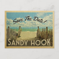 Sandy Hook Save The Date Vintage Beach Nautical