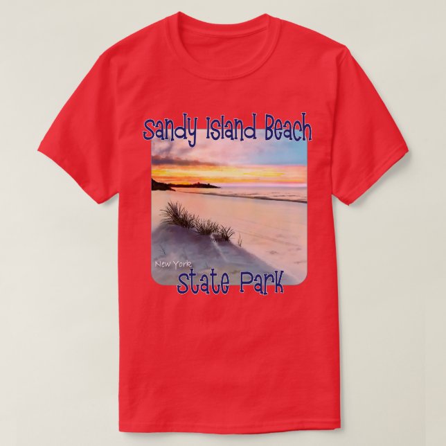 Sandy Island Beach State Park New York T-Shirt (Design Front)