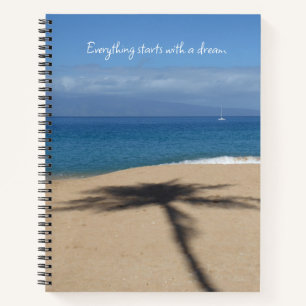 Sandy Palm Tree 8.5" x 11" Spiral Notebook