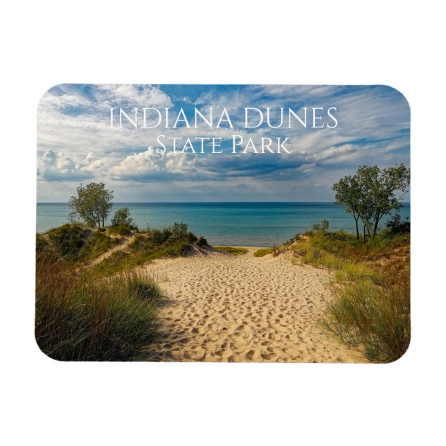Sandy Path to Lake Michigan Beach, Indiana Dunes Magnet (Horizontal)