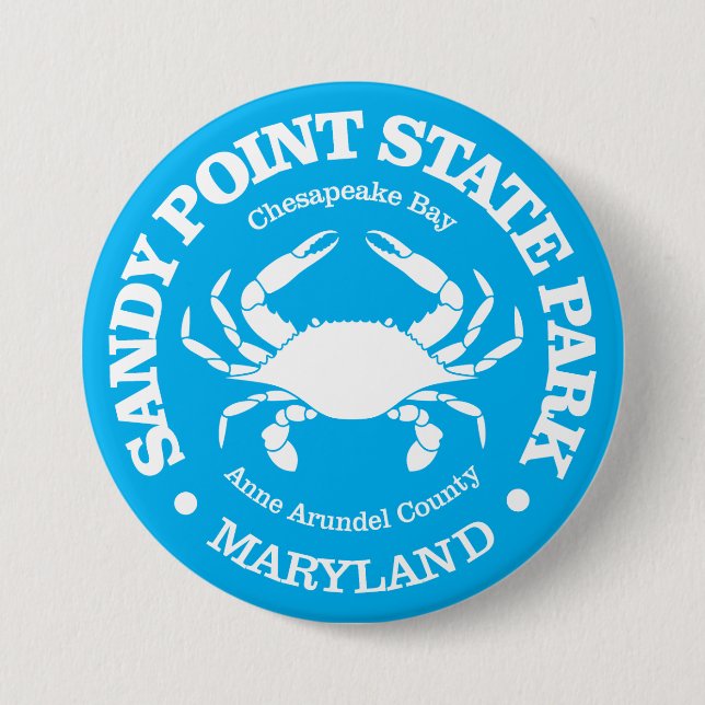 Sandy Point SP (crab) 7.5 Cm Round Badge (Front)