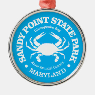 Sandy Point SP (crab) Metal Ornament