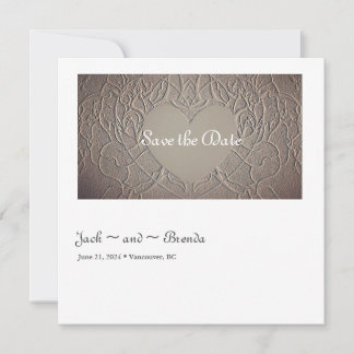 Sandy Rose with Heart Save The Date