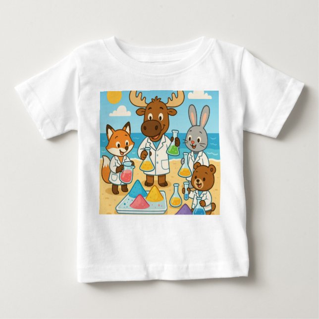 Sandy Science Squad – Smart & Sunny Tee for Kids (Front)