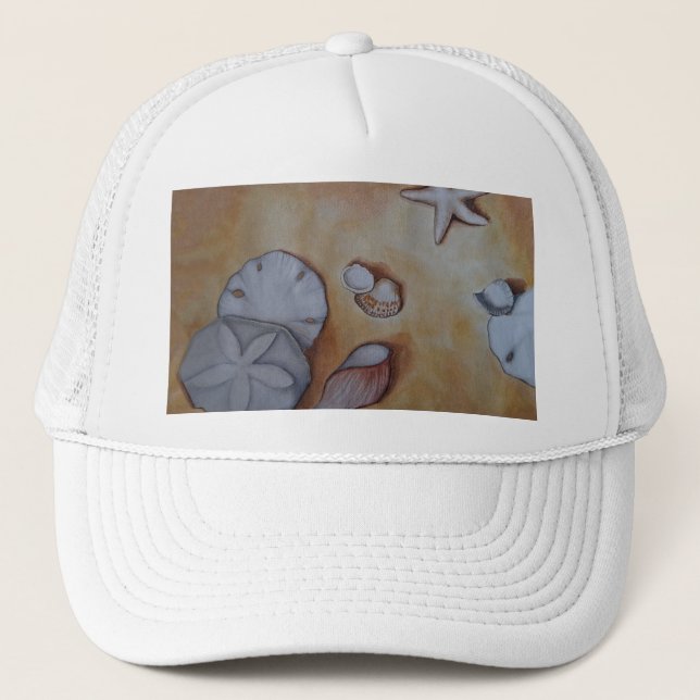 Sandy Seashells  Trucker Hat (Front)