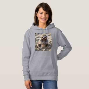 Sandy Shores: Baby Sloth Building Sand Castles, Hoodie
