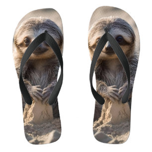 Sandy Shores : Baby Sloth Building Sand Castles, Thongs