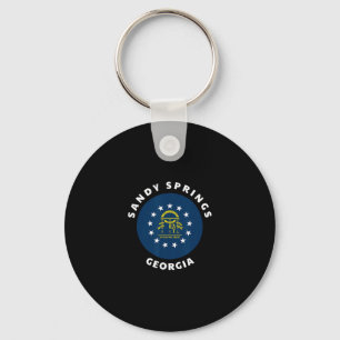 Sandy Springs Georgia Flag Ga Vacation Souvenir Key Ring