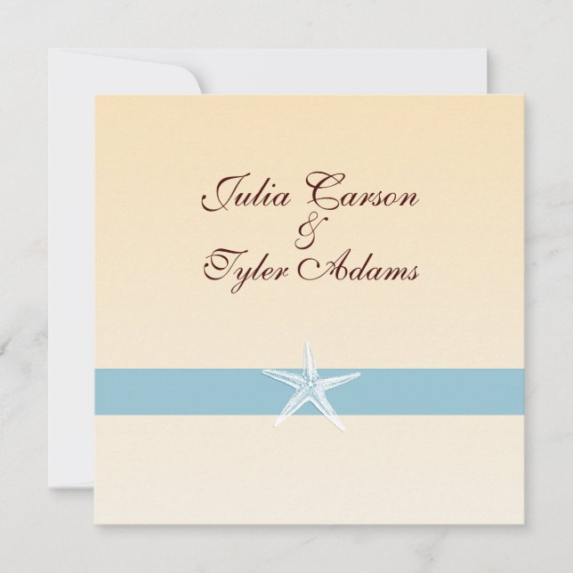 Sandy Starfish Invitation / Square (Front)