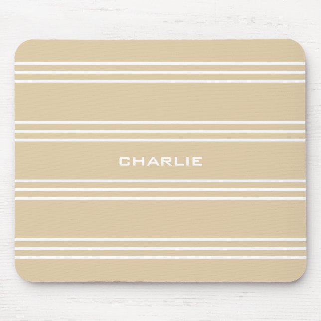 Sandy Stripes custom monogram mousepad (Front)