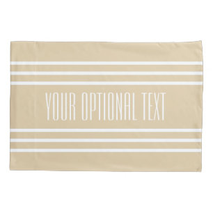 Sandy Stripes custom text pillow cases