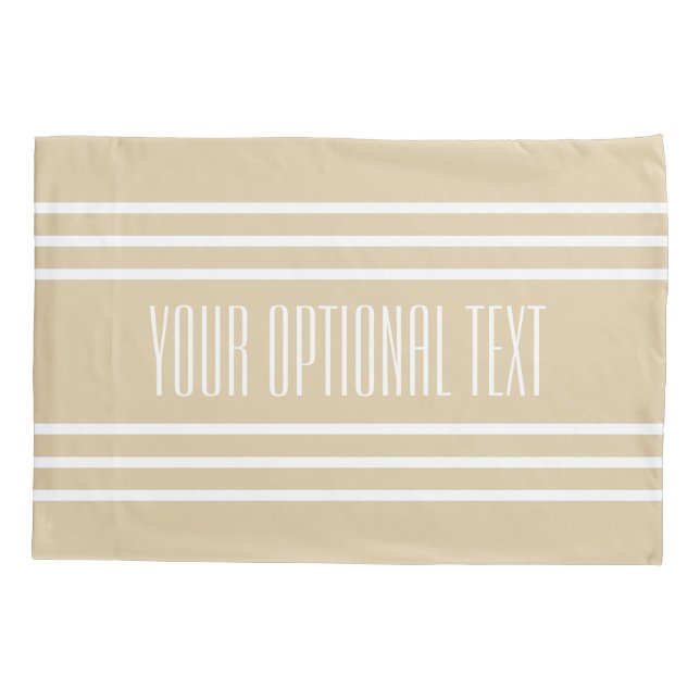 Sandy Stripes custom text pillow cases (Back)