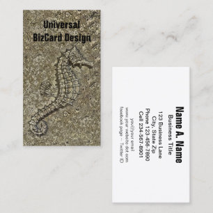 Sandy Textured Seahorse Photograph Business Card