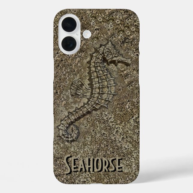 Sandy Textured Seahorse Photograph Case-Mate iPhone Case (Back)