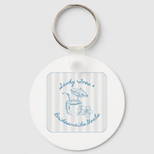 Sandy Toe & Bridesmaids Goals Coastal Bachelorette Key Ring