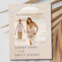 Sandy Toes Arch Photo Beach Wedding Save the Date