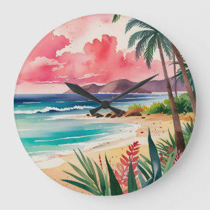 Sandy Toes Large Clock