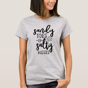 Sandy Toes & Salty Kisses Beach Vacation T-Shirt