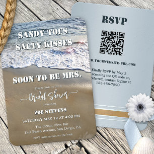 Sandy Toes Salty Kisses Bridal Shower Invitation