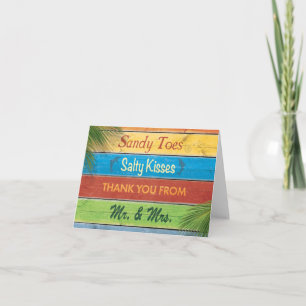 Sandy Toes Salty Kisses Thank You Card