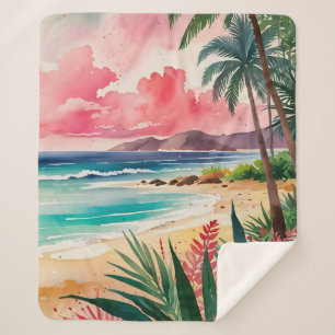 Sandy Toes Sherpa Blanket