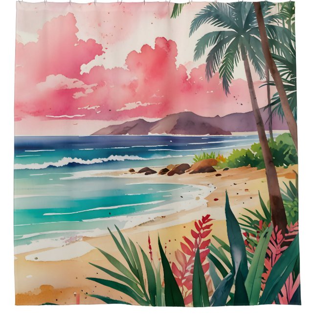 Sandy Toes Shower Curtain (Front)