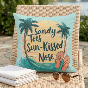 Sandy Toes Sun-Kissed Nose Beach Aesthetic Cushion
