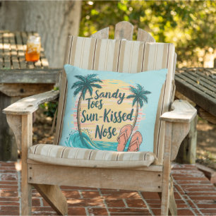 Sandy Toes Sun-Kissed Nose Beach Aesthetic Cushion